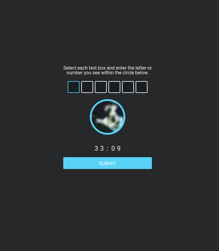 CAPTCHA Security Step